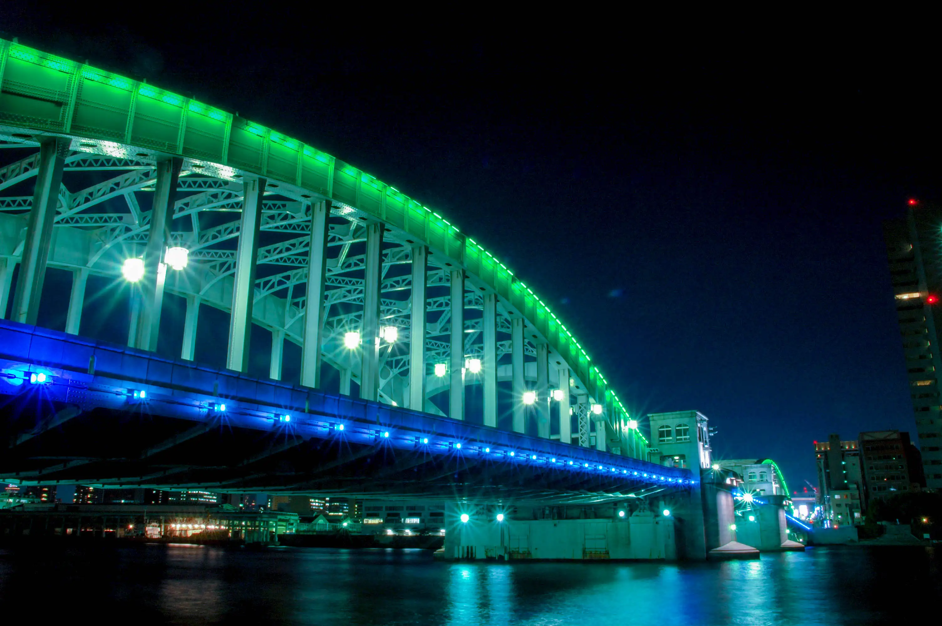 Kachidoki Bridge at Night