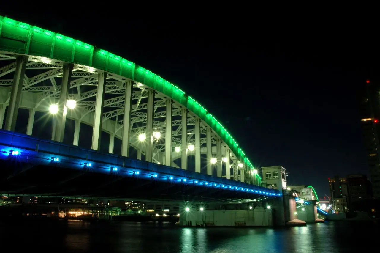 Kachidoki Bridge at Night