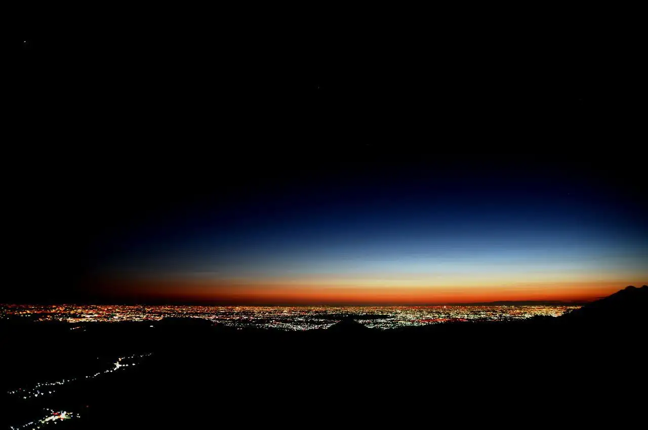 Twilight Cityscape from Mountains