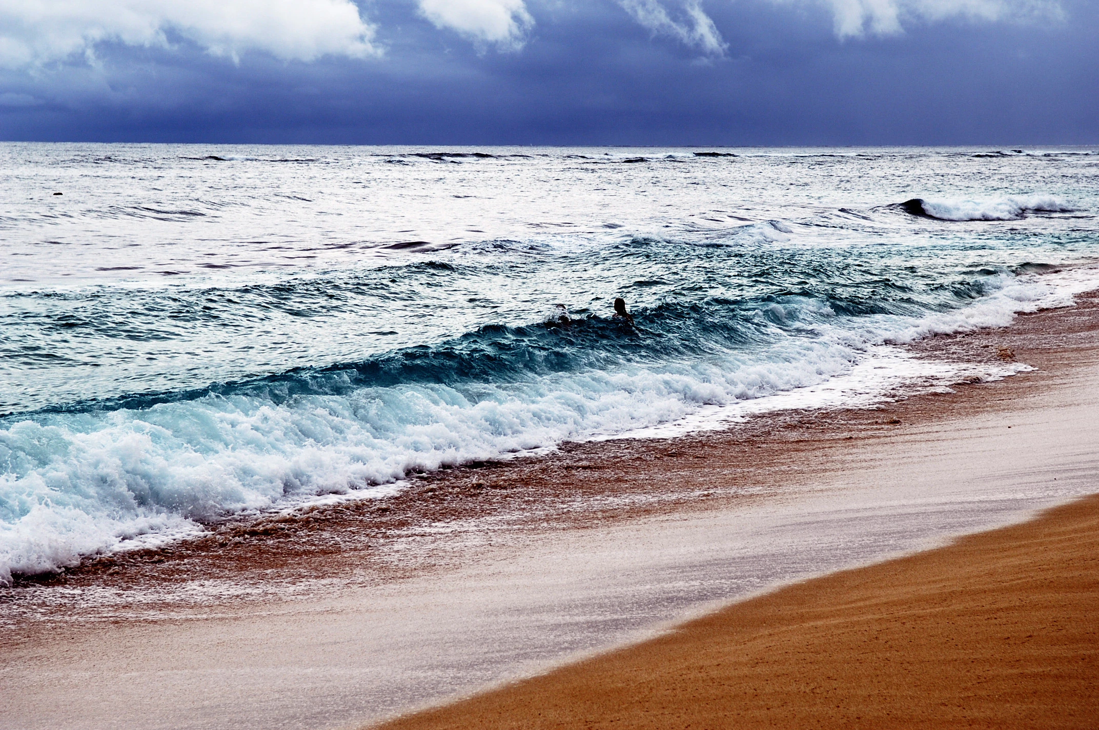 Hawaiian Beach with Dramatic Clouds