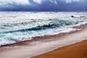 Hawaiian Beach with Dramatic Clouds