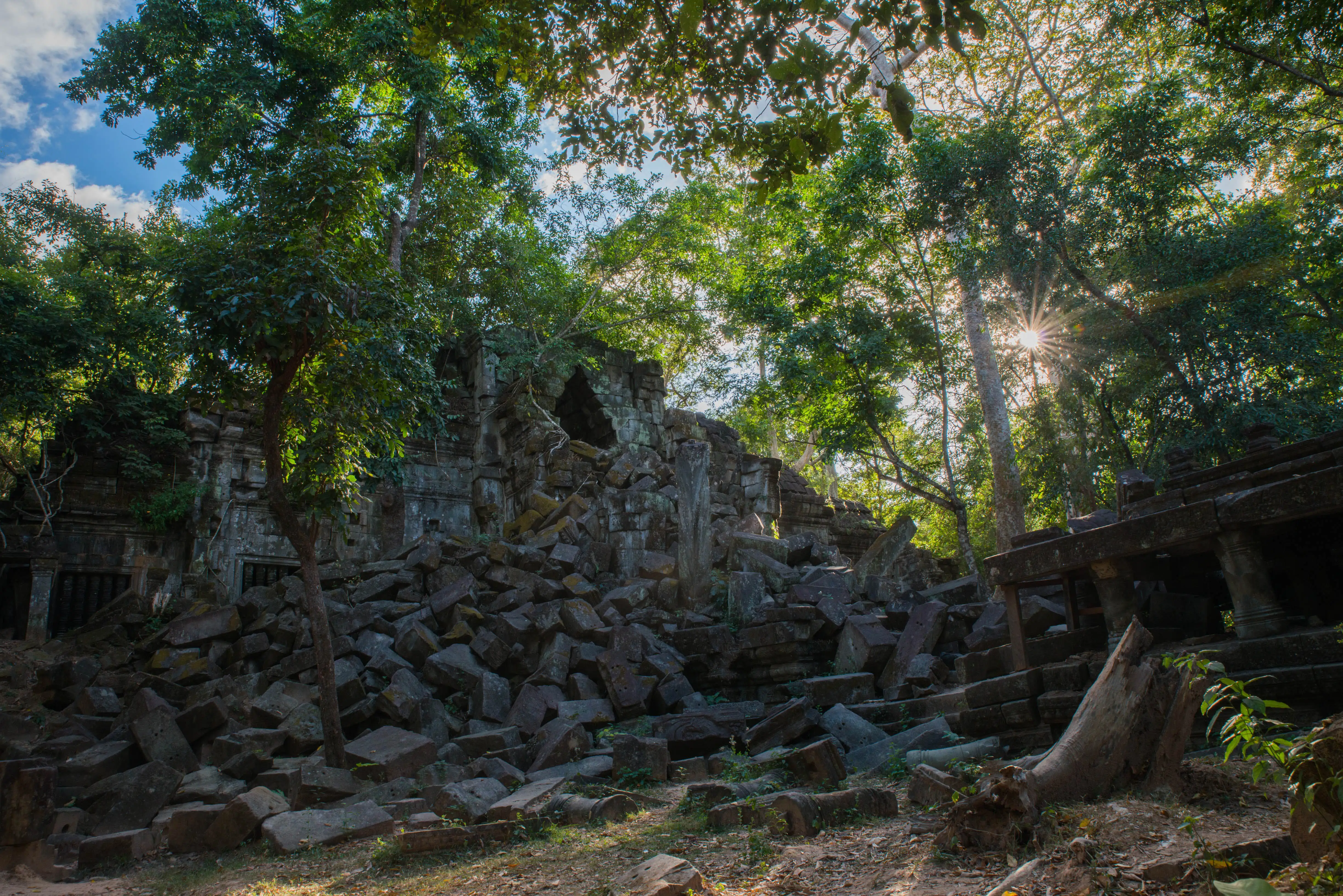Ancient Temple Ruins Reclaimed by Nature