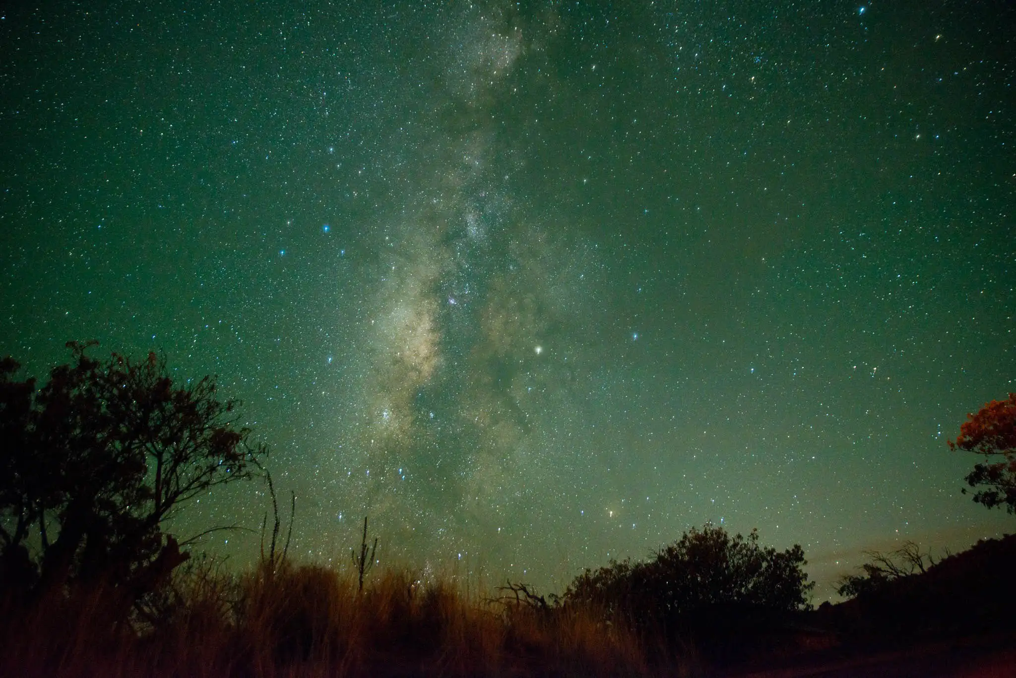 Milky Way Rising Over Hawaiian Landscape