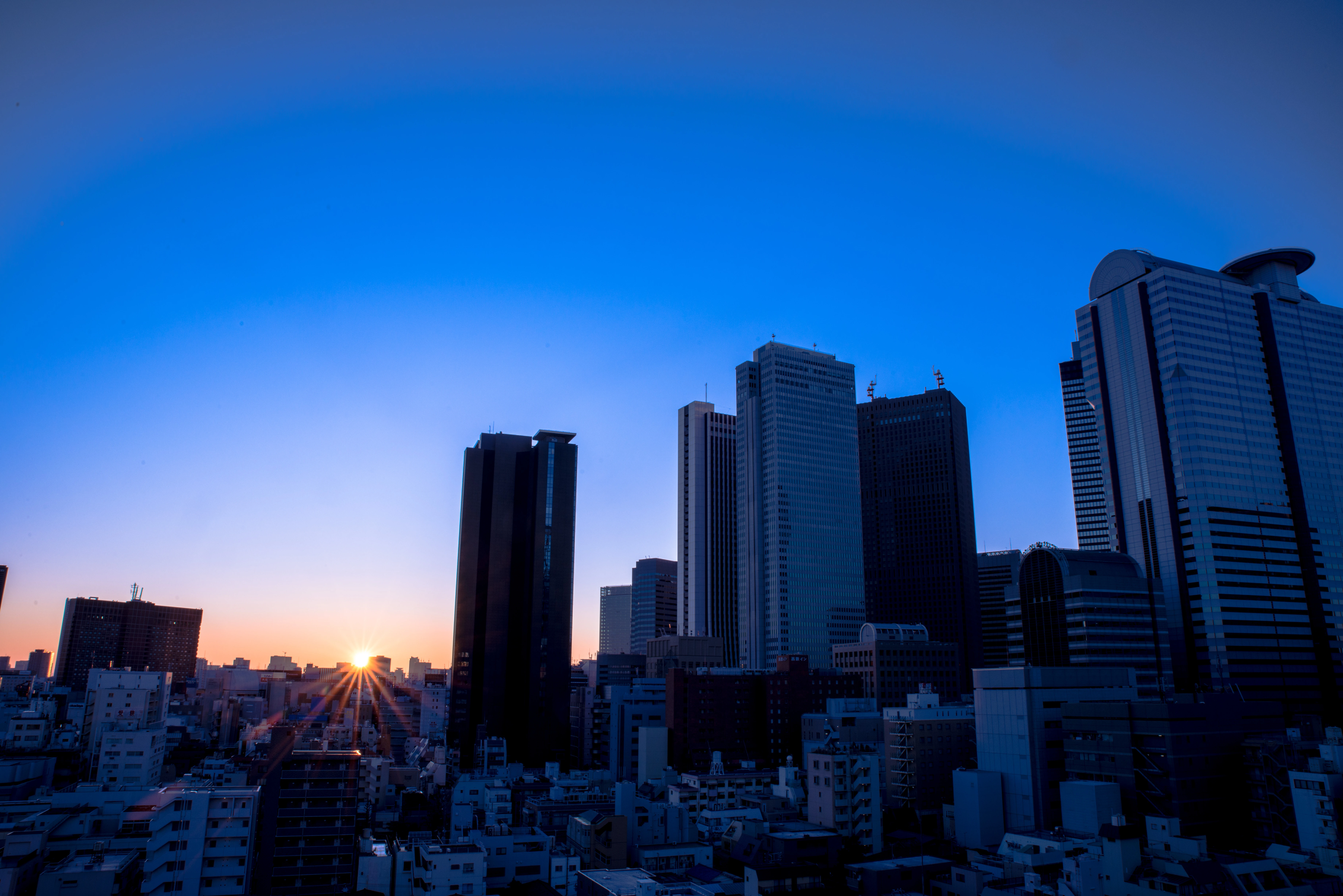 Tokyo Sunrise with Sunburst