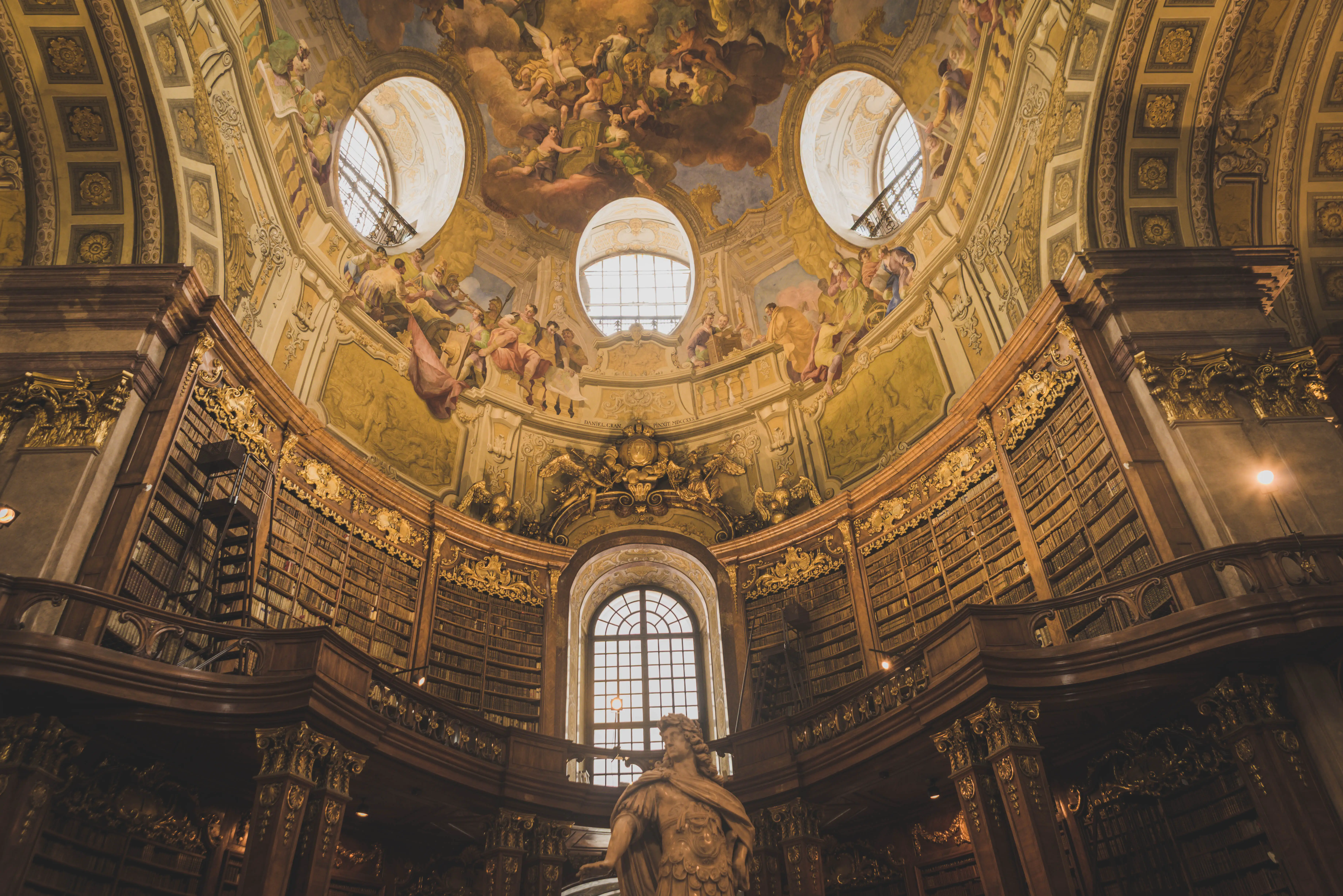 Austrian Baroque Library Interior
