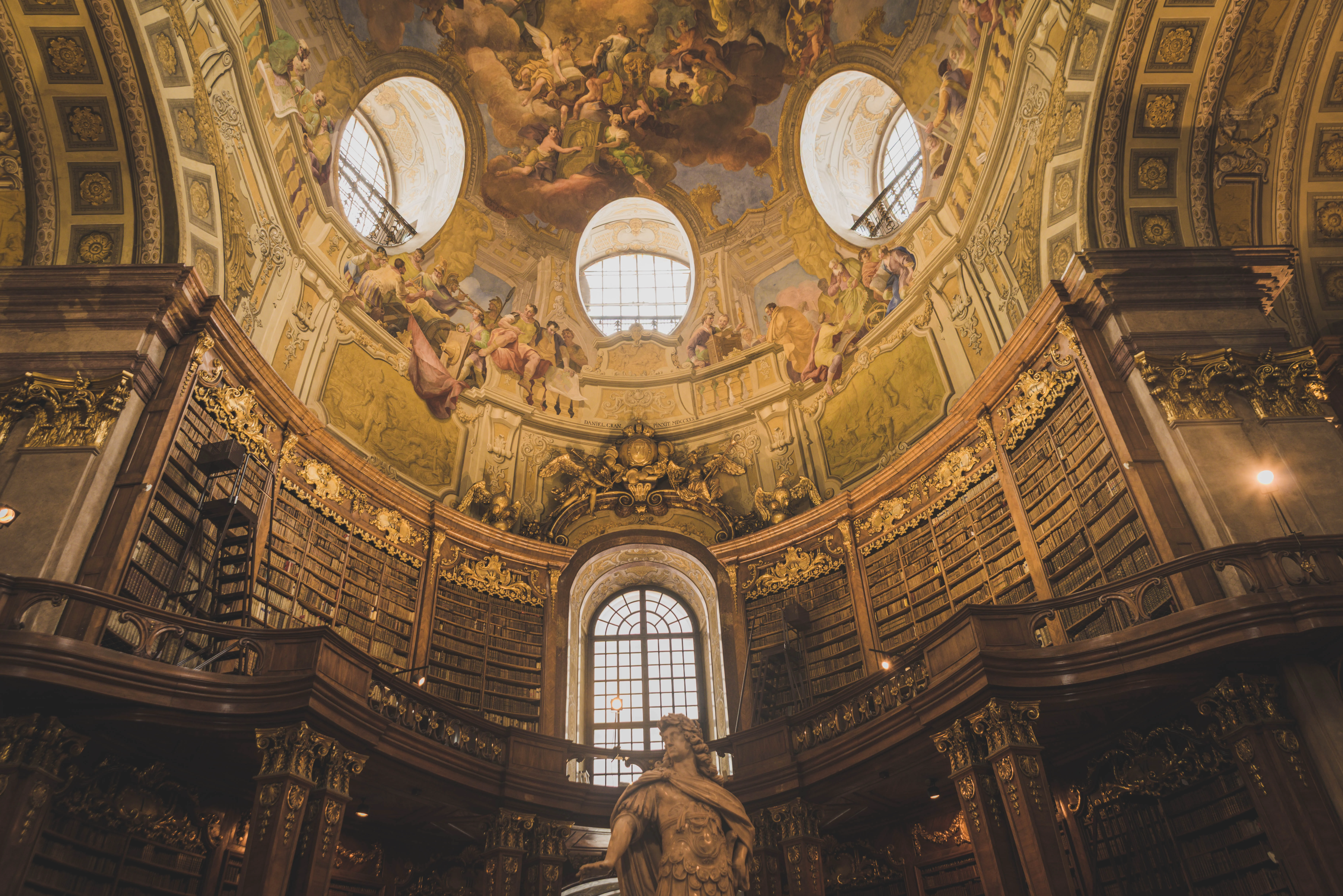 Austrian Baroque Library Interior
