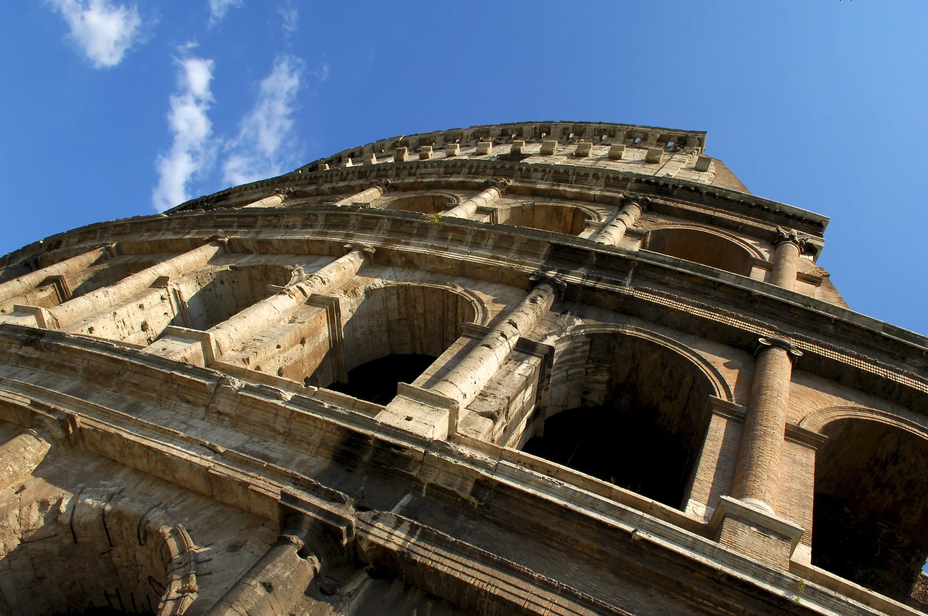 Roman Colosseum from Below
