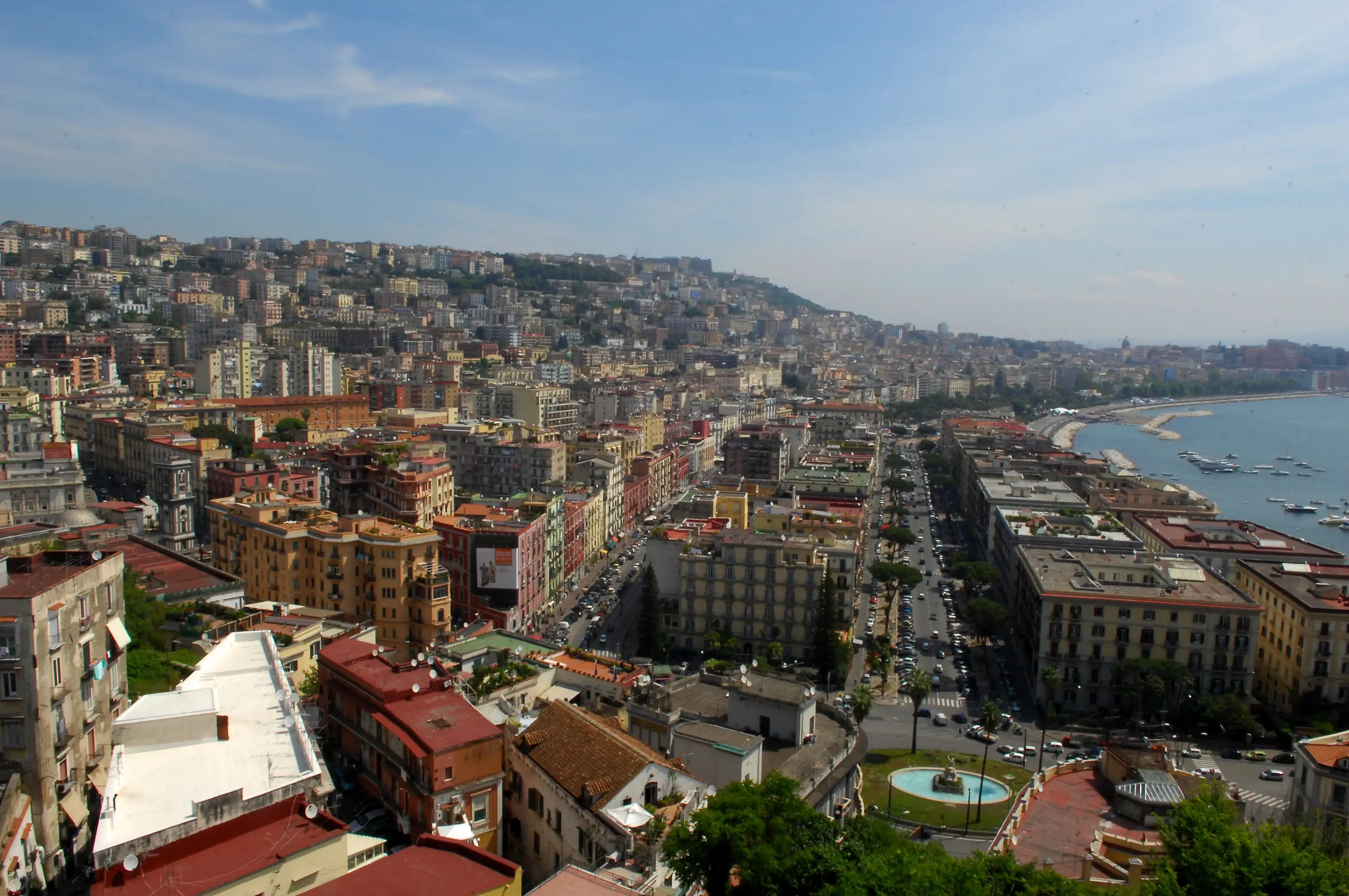 Naples Cityscape with Mount Vesuvius
