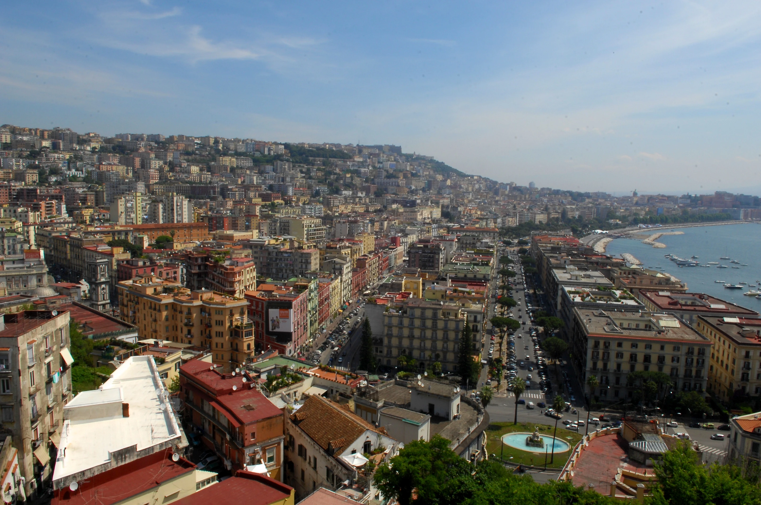 Naples Cityscape with Mount Vesuvius