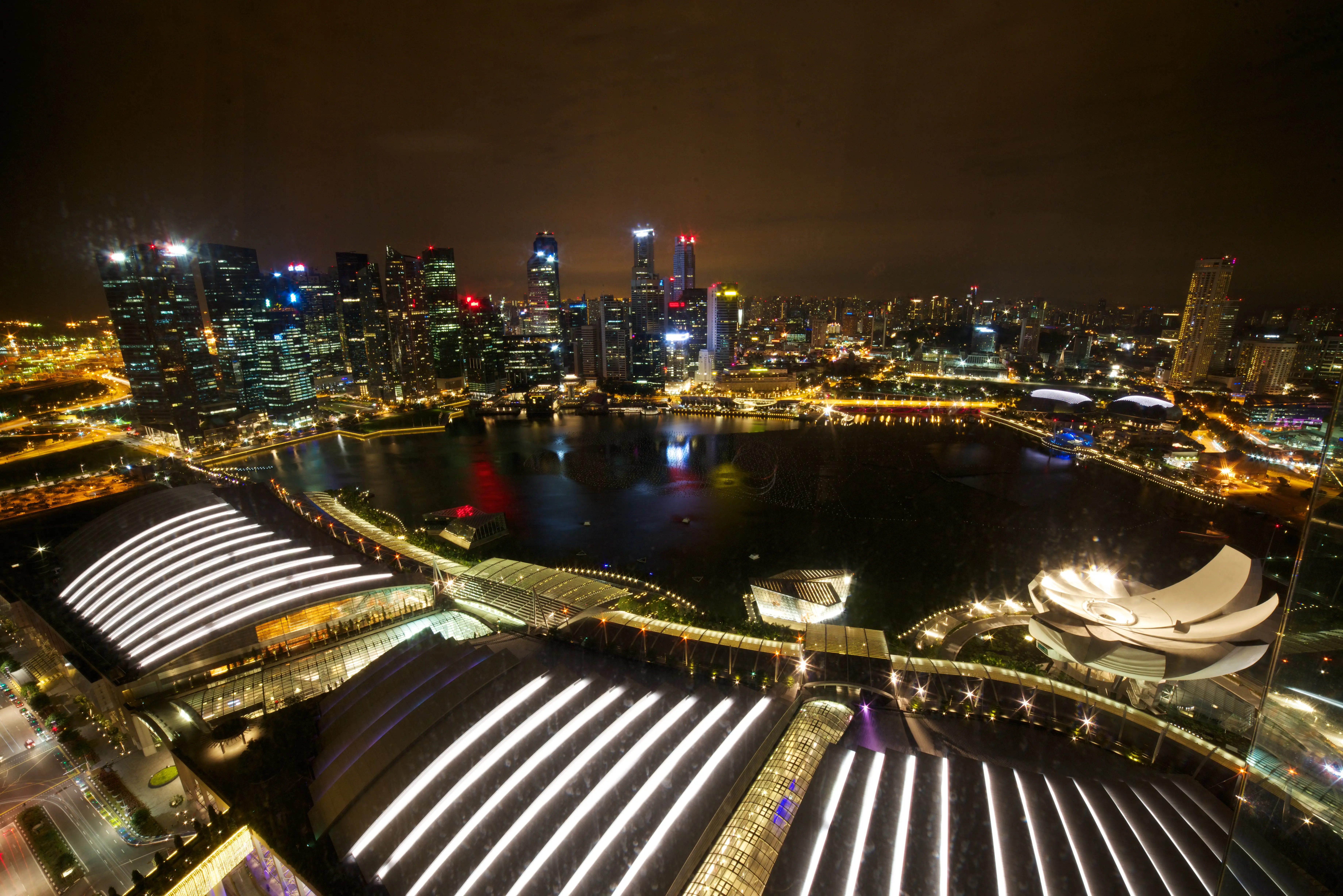 Marina Bay Sands Night View from Hotel